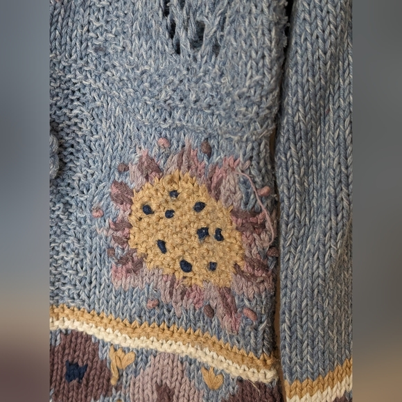 Fun-Art vintage, hand knitted sweater, oversized, size M, soft blend fabrics. - Picture 3 of 13